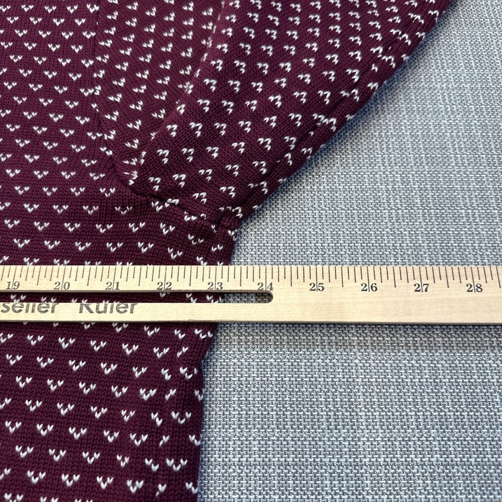 Brooks Brothers Burgundy Birdseye Men Sweater XL Crewneck Preppy Business Casual - Picture 6 of 8
